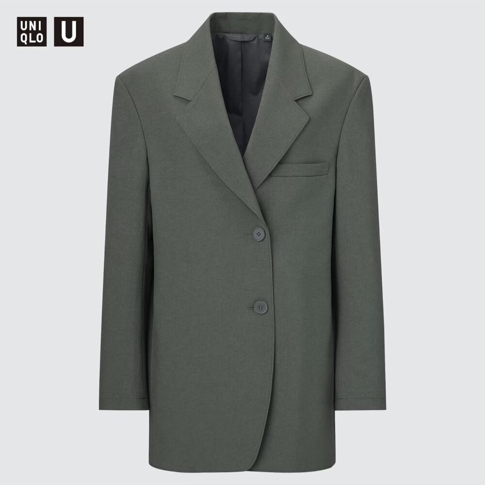 UNIQLO U Tailored Jacket Olive Green Size Small NWT